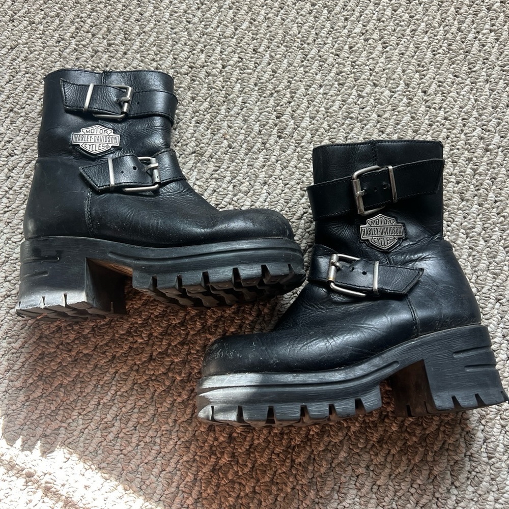Harley Davidson Platform Boots